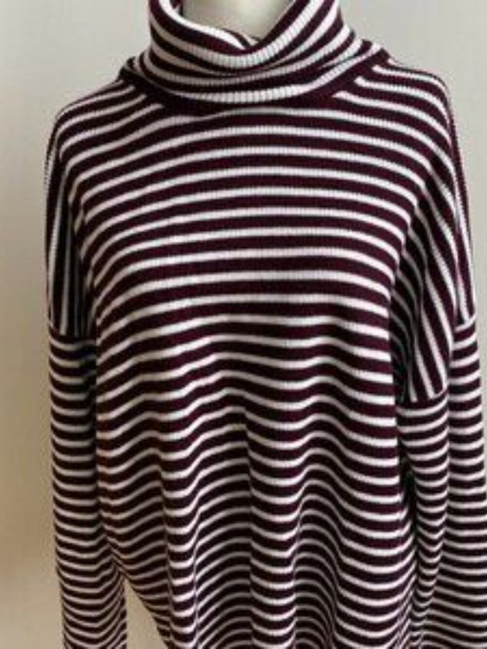 french Connection BNWT Cowl Stripe Ribbed Sweater - Picture 2 of 12